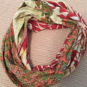 Kantha stitch infinity scarf